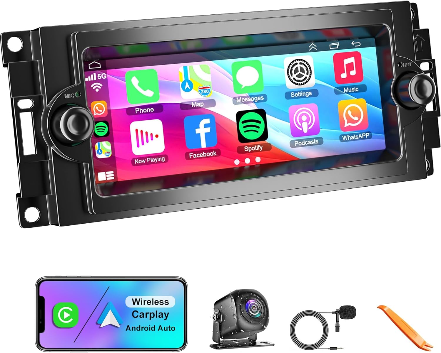 Android 13 Car Radio Stereo for Dodge Ram 2006 2007 2008, for Durango 2005 2006 2007 2008, 4GB RAM+32GB ROM Head Unit for Dodge, 6.8