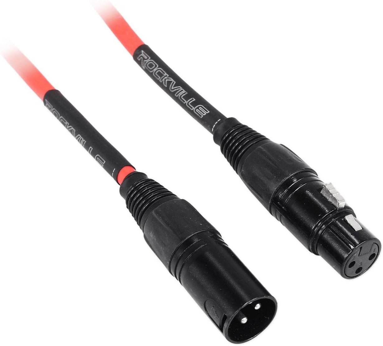 Audiosavings Bundle: (1) Focusrite Clarett+ 2Pre USB-C Audio Recording Interface Bundle with (2) Rockville RCXFM10P-R Red 10' Female to Male REAN XLR Mic/Speaker Cable (3 Items)