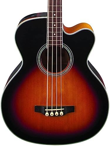Takamine GB72CE-BSB Jumbo Acoustic Electric Bass Guitar, Black Sunburst