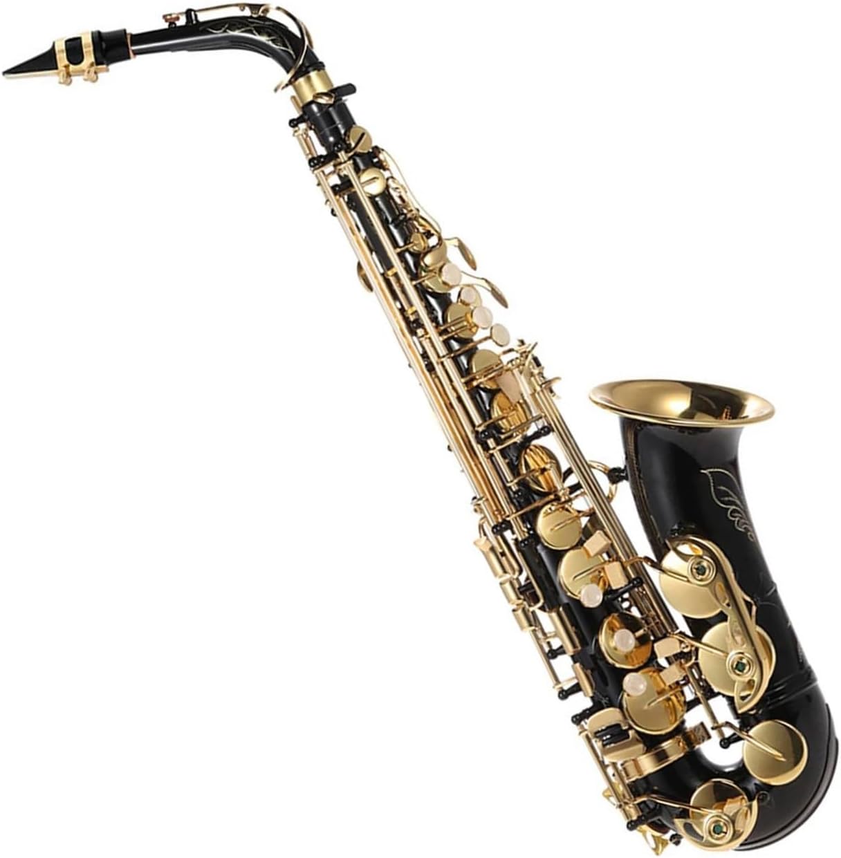 Eb Alto Saxophone Brass Lacquered Gold E Flat Sax 82Z Key Type Woodwind Instrument Cloth Gloves Strap Padded Case