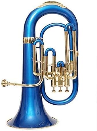 Brass Bb Euphonium 3 Valve - Blue Musical Instrument Gift