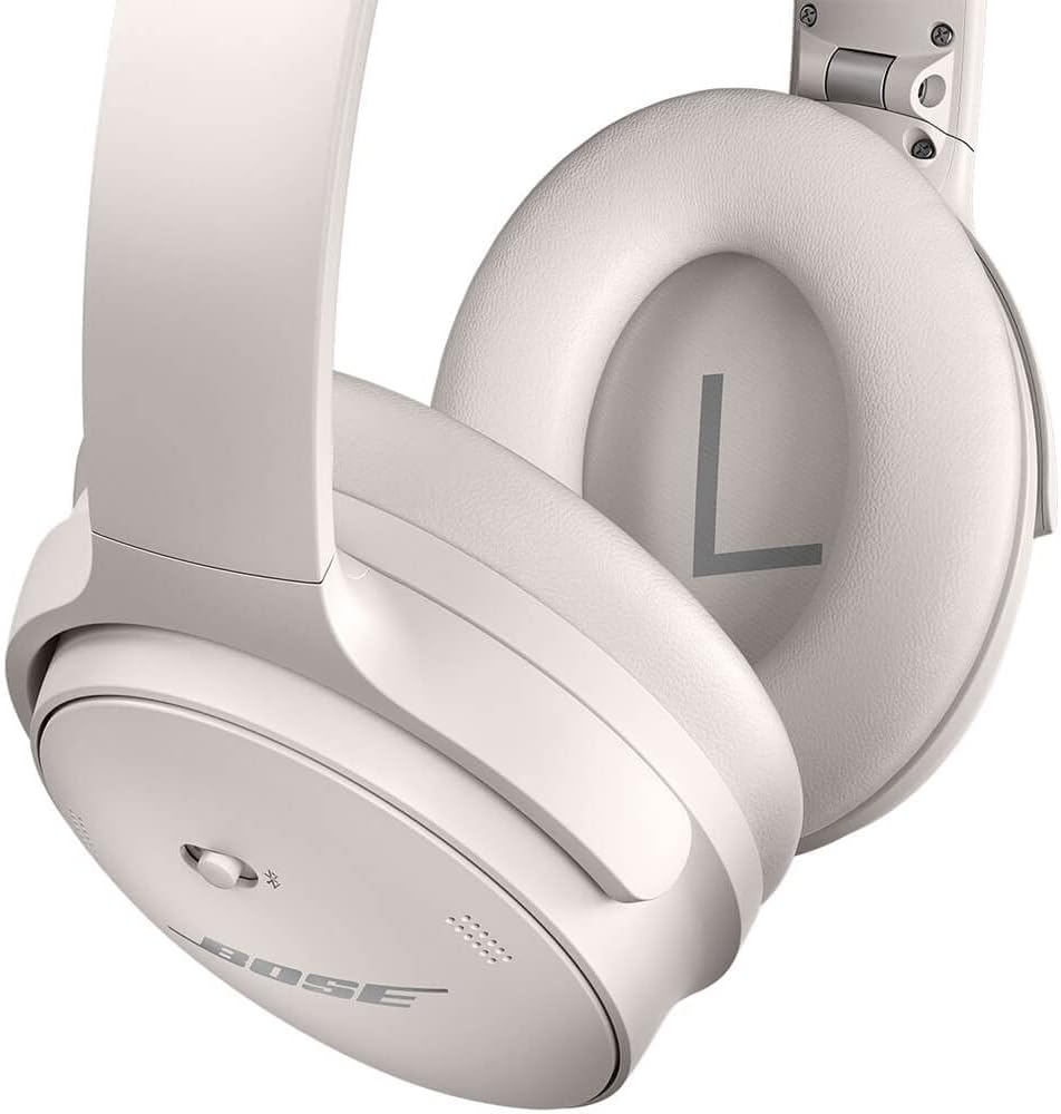 Bose QuietComfort 45 Wireless Bluetooth Noise Cancelling Headphones, Over-Ear Headphones with Microphone, Personalized Noise Cancellation and Sound, White Smoke