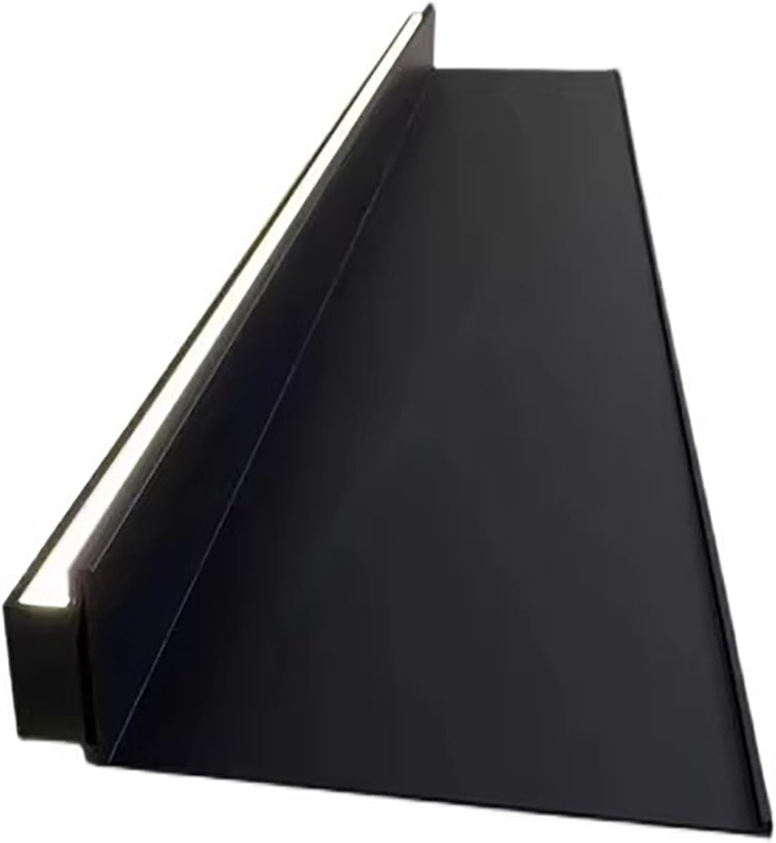 Aluminum Alloy Display Stands,Floating Shelves Wall Mounted, Illuminated Wall Shelf Built-in LED,Light Creative Metal Display Shelves for Plant Shelf or Bookshelf (Color : Black, Size : 90cm/35.43in