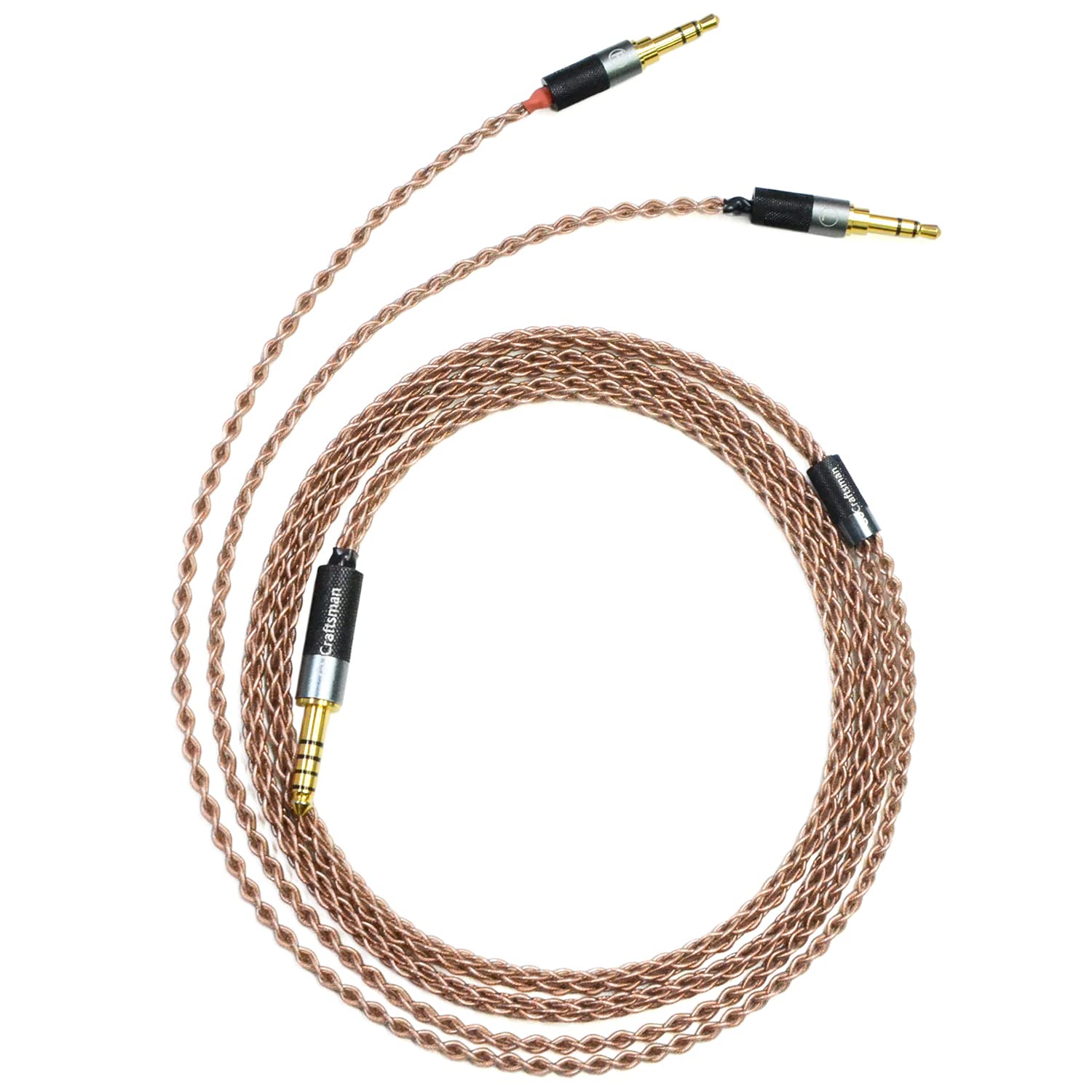 6N Single Crystal Copper Upgrade Cable 3.5mm/4.4mm/4Pin XLR Headphone Upgrade Cable for Beyerdynamic T1 2nd 3nd T5P 2nd 3nd Final d8000Pro Denon AH-D5200 AH-D7200 AH-D9200 (4.4mm Plug)