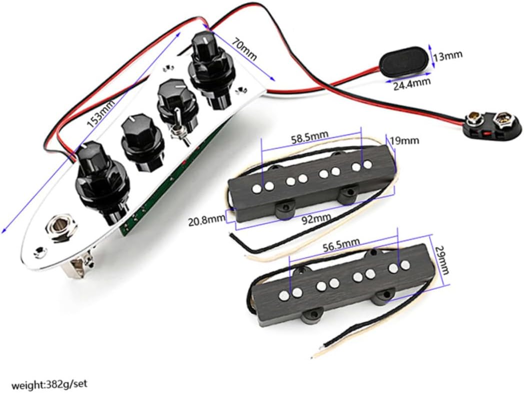 1set Bass Pickup Set String Pickup for Electric Bass Guitar Compact Design Enhanced Sound Clarity Plate Assembly