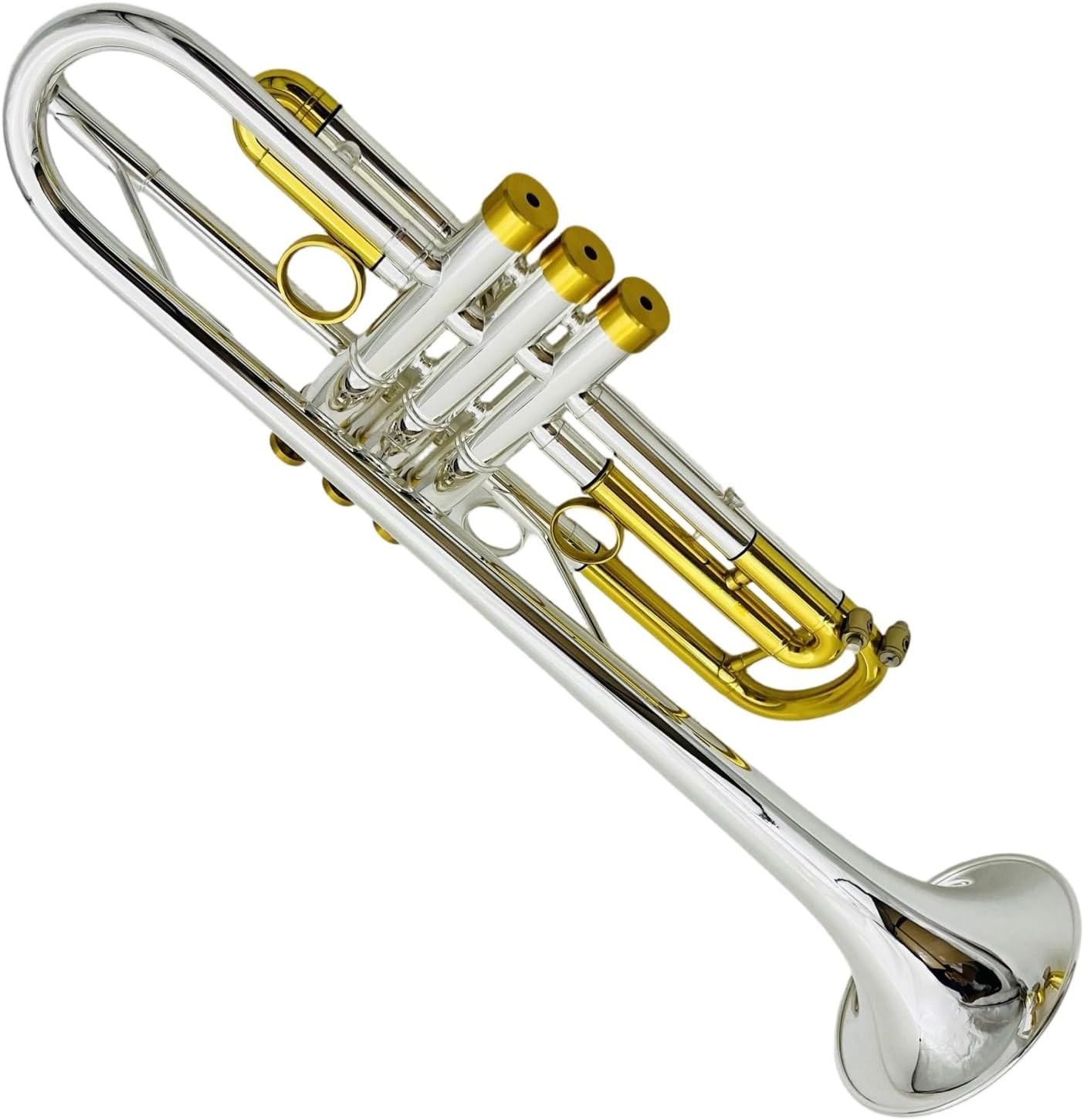 Trumpet Brass Set Bb Trumpet Silver Plated Professional Brass Instrument With Box Accessories