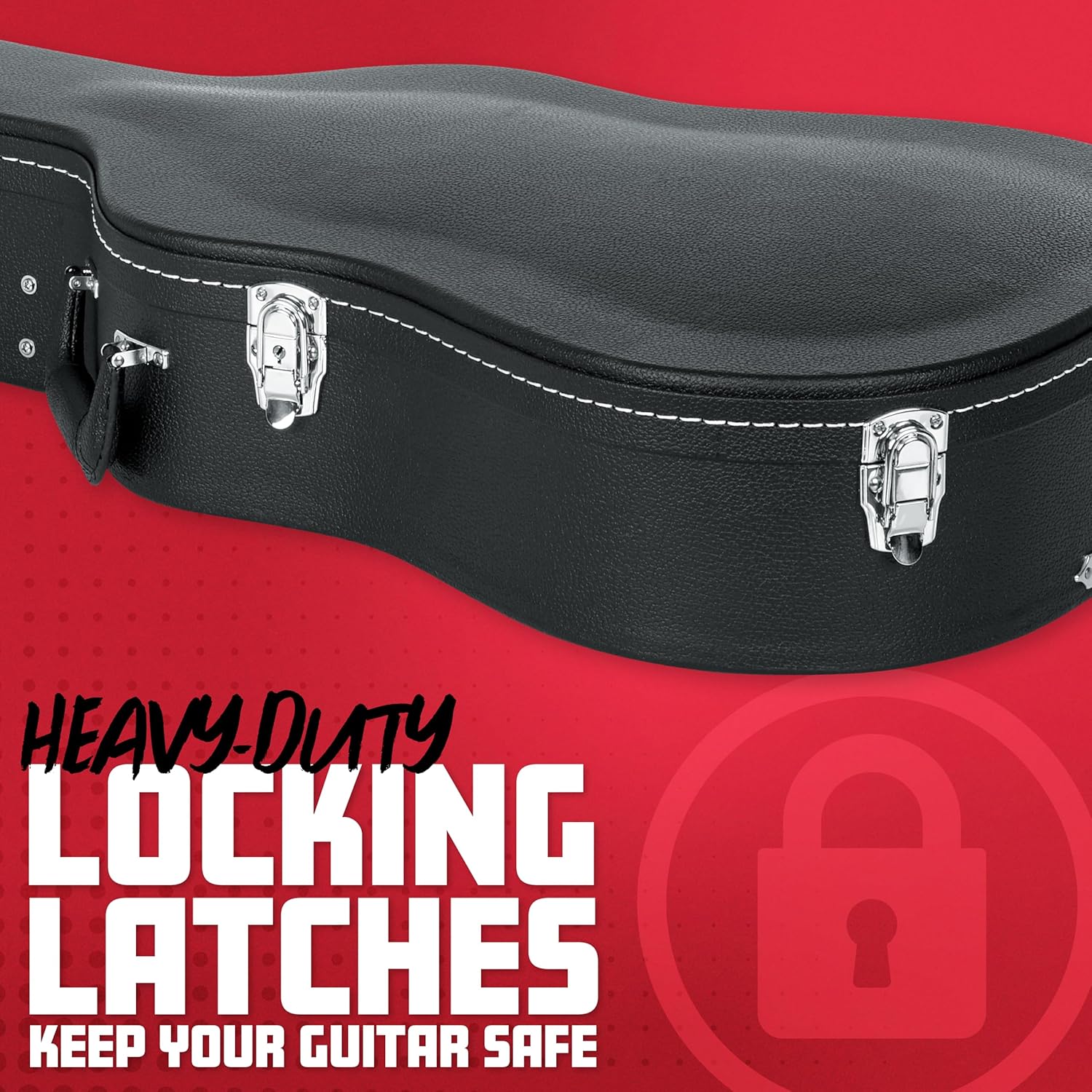 Gator Cases Deluxe Wood Case for Dreadnought Acoustic Guitars, (GW-DREAD)