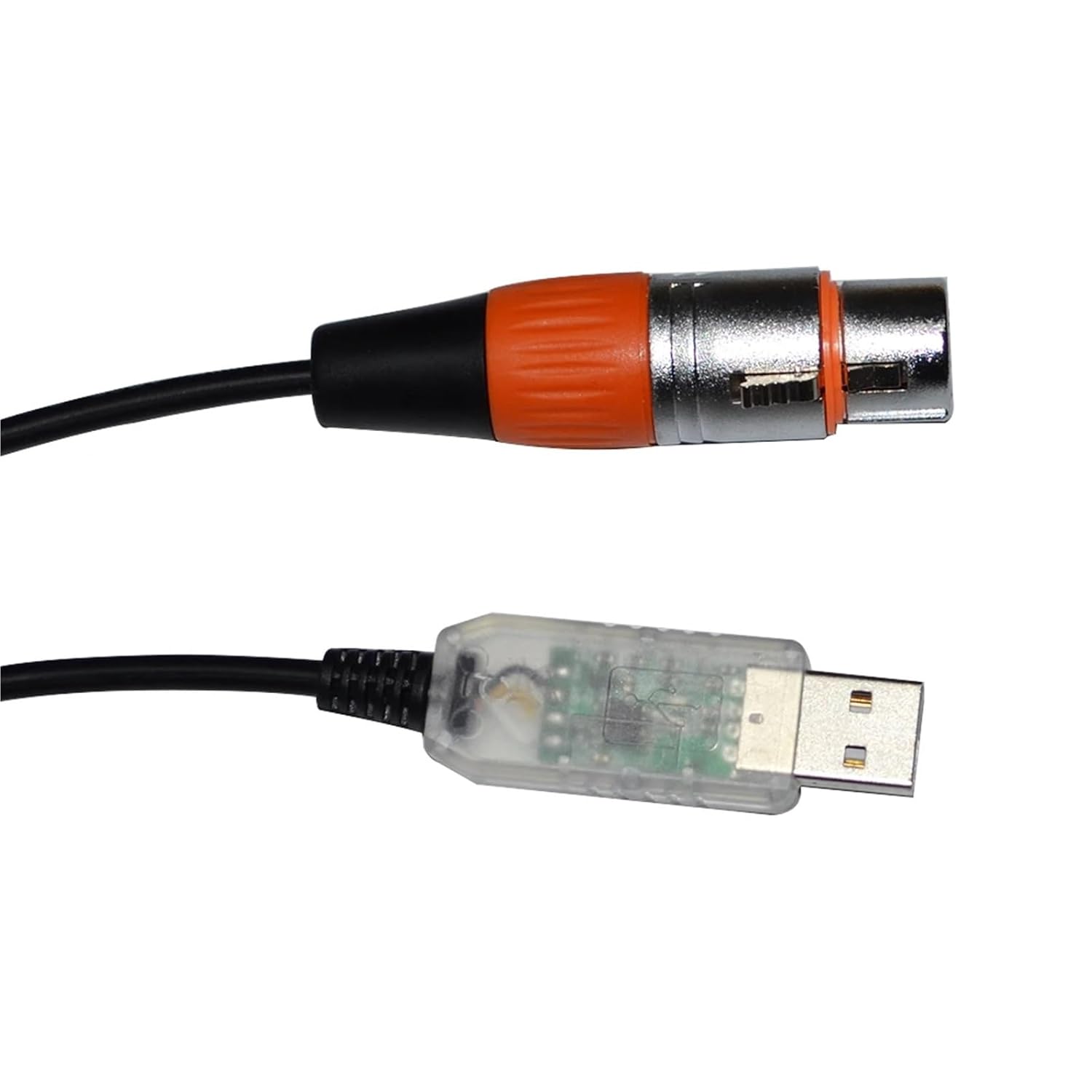 Colorful RS485 DMX512 to USB 3PIN 3P DMX 512 XLR Female Converter Cable for QLC Stage Controller KABLE(8M,Color D)