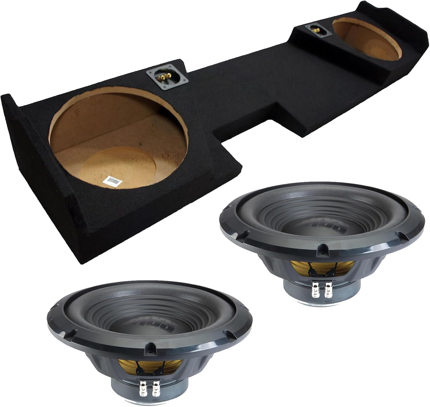 Alpine Compatible with 2014-2018 Chevy Silverado Double Cab Sealed Dual 12