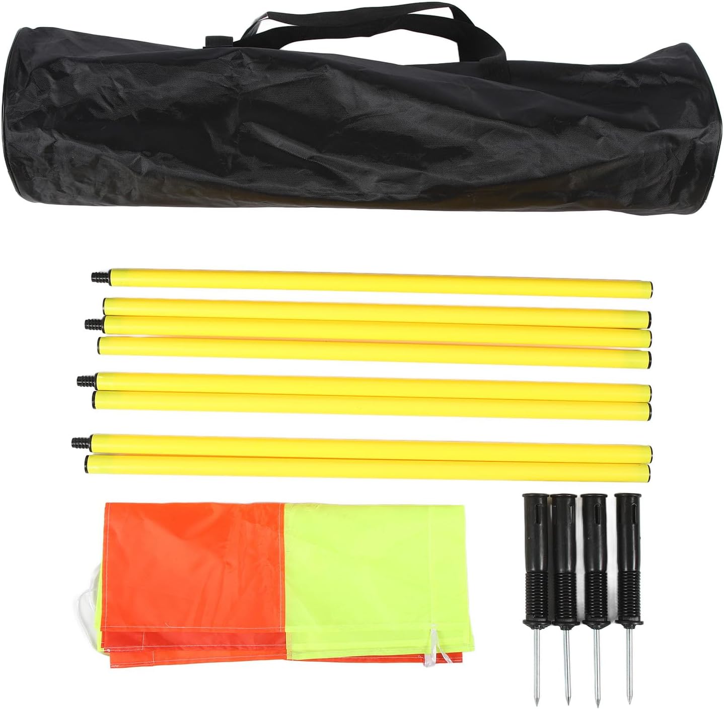 Soccer Corner Flags, Set of 4 1.5m Portable Soccer Poles & Football Field Corner Flags with Storage Bag, Windproof Soccer Flags Soccer Poles Soccer Equipment for Training