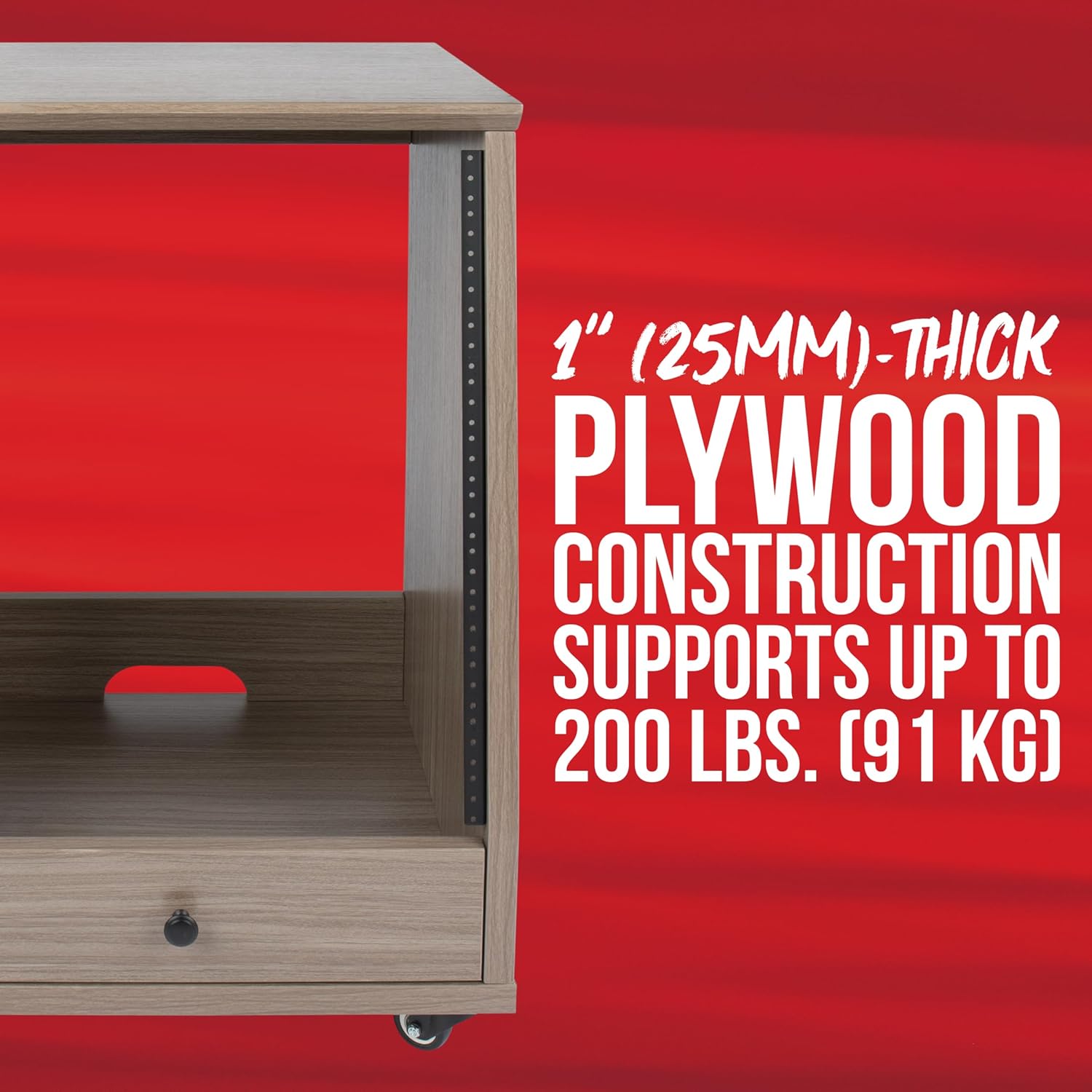 Gator Frameworks Elite Furniture Series 12U Angled Studio Rack with Locking Casters, Driftwood Grey Finish (GFW-ELITESTUDIORK12-GRY)