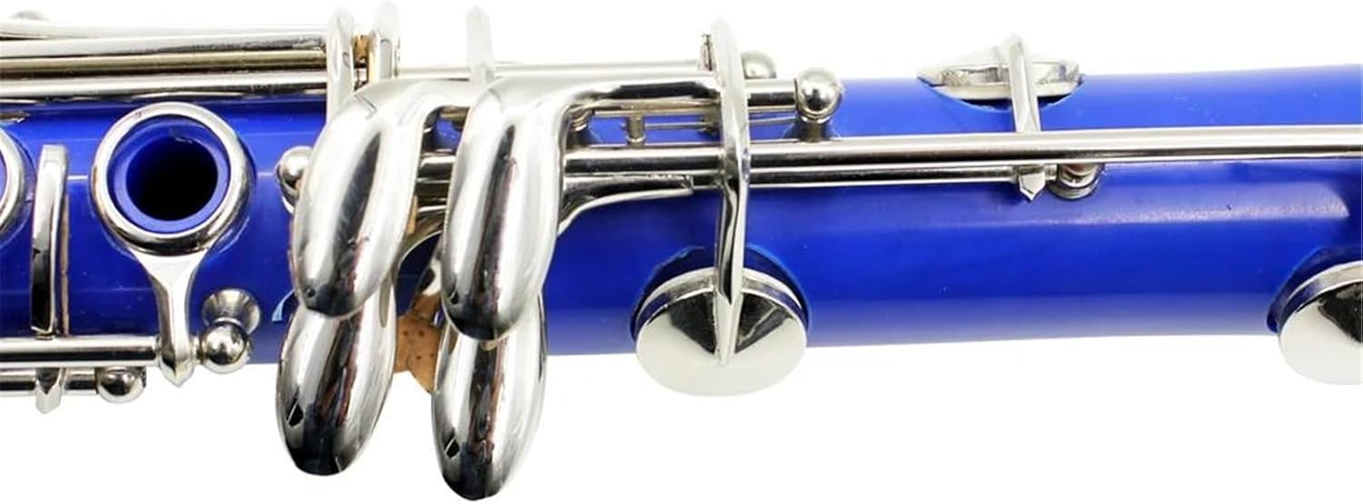 Clarinet Musical Instruments Bb 17 Key 6 Ring Clarinet Portable Black Pipe Bakelite Clarinet Professional Woodwind Instrument(A)