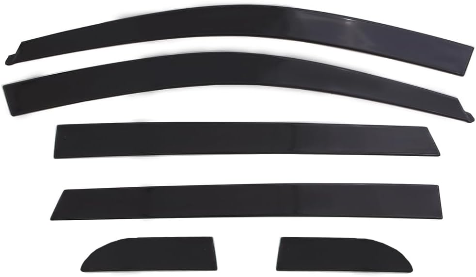 Auto Ventshade [AVS] Low Profile Rain Guards for 2009 - 2014 Nissan Murano, 6 pcs. | Window Vent Visors - Dark Smoke | 896002