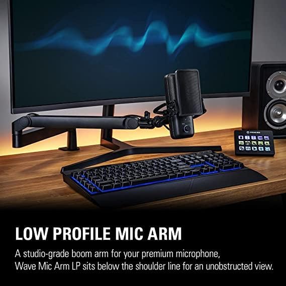 Elgato Wave Microphone Arm LP - Premium Low Profile Microphone Arm with Cable Management (Renewed)