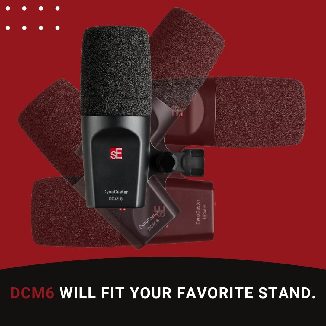 SE Electronics DCM6 Dynacaster DCM 6 Broadcast Microphone, Black