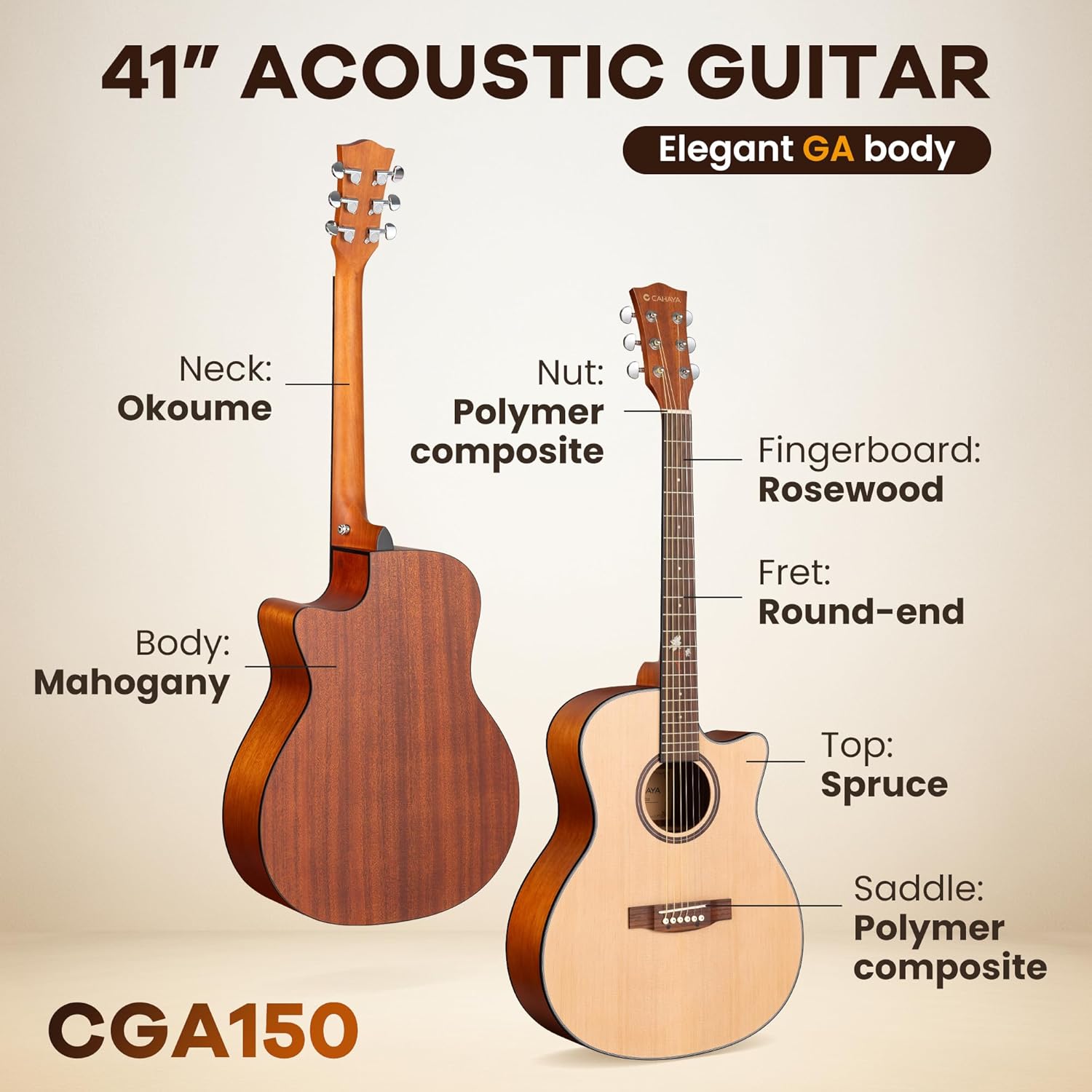 CAHAYA Acoustic Guitar Beginner Set - 41