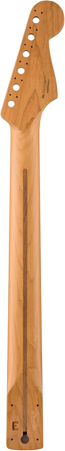 Fender Stratocaster Guitar Neck, Satin Roasted, 22 Jumbo Frets, Flat Oval Shape, Maple Fingerboard, Left-Handed