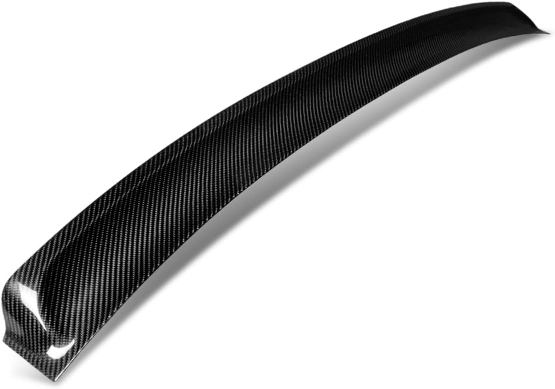 DNA MOTORING 2-RSP-6169-CF Glossy Black Carbon Fiber Rear Window Windshield Style Roof Spoiler Compatible with 2010-2016 BMW 5 Series M5 Sedan Models