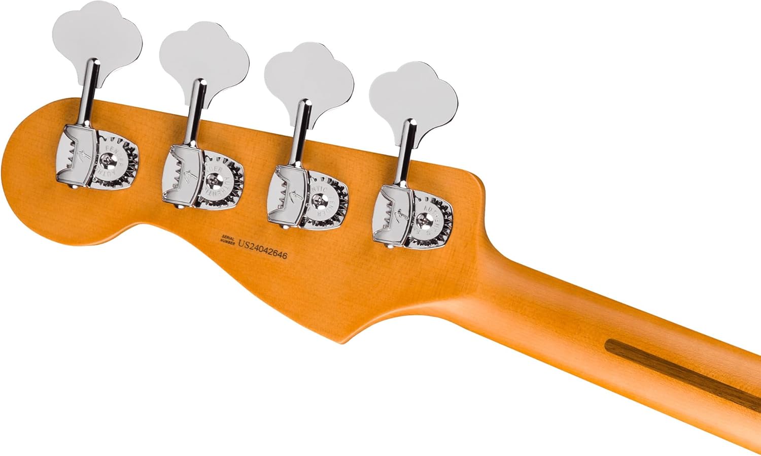 Fender American Ultra II Meteora Bass - Texas Tea Bundle with Case, Strap, Cable, Hat, and Guitar Cleaning Kit