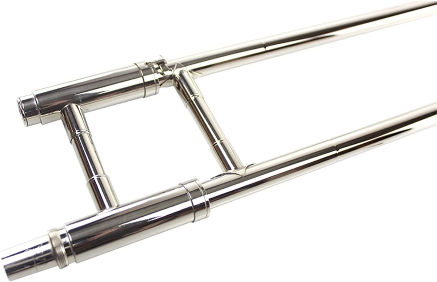 FLFL Student Trombone B-Flat Pull Tube Nickel-Plated Silver Alto Trombone Trumpet