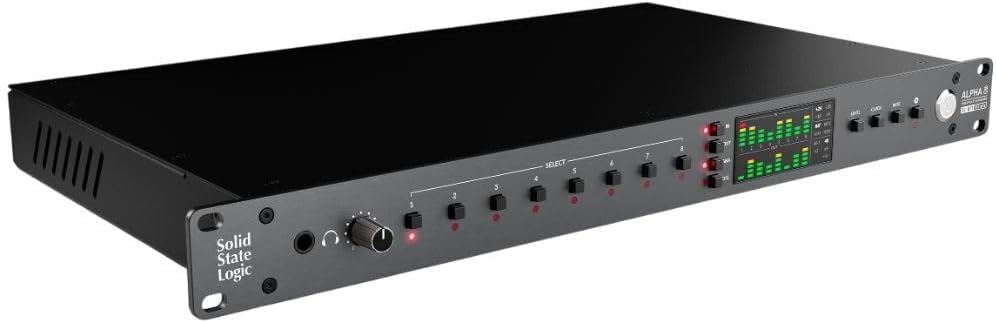 Solid State Logic Alpha 8 High-Performance 8 x 8 AD and DA Converter with Analogue, ADAT, and USB I and O (Black)