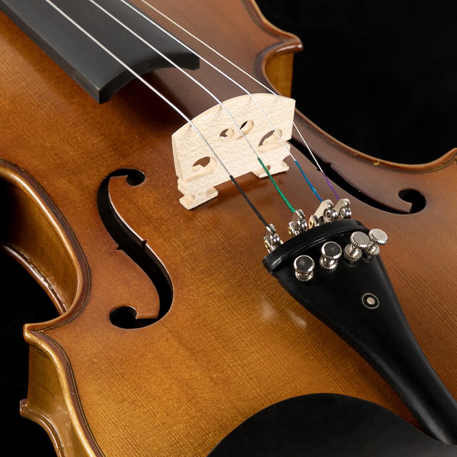 GLARRY Violin 4/4 Full Set for Kids - Solidwood Fiddle with Tuner Bow Case Shoulder Rest, Including Acoustic Violin Strings for Beginners Adults (Matte Yellow)