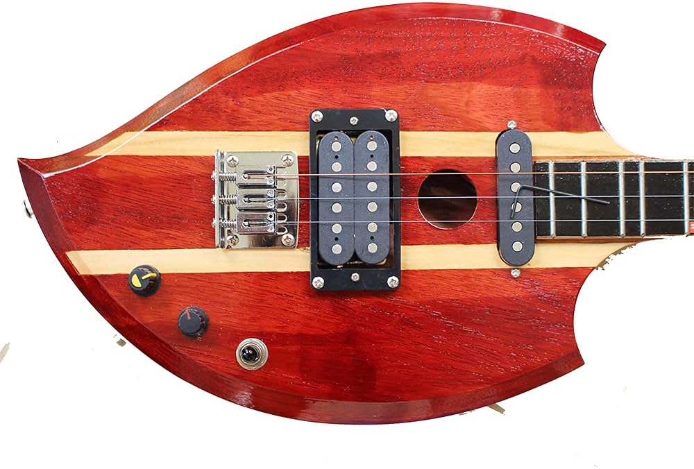 Isarn Acoustic Electric Phin 3 Strings, Thai Lao Guitar Musical Instrument, Traditional Thai Classical Musical Pin86