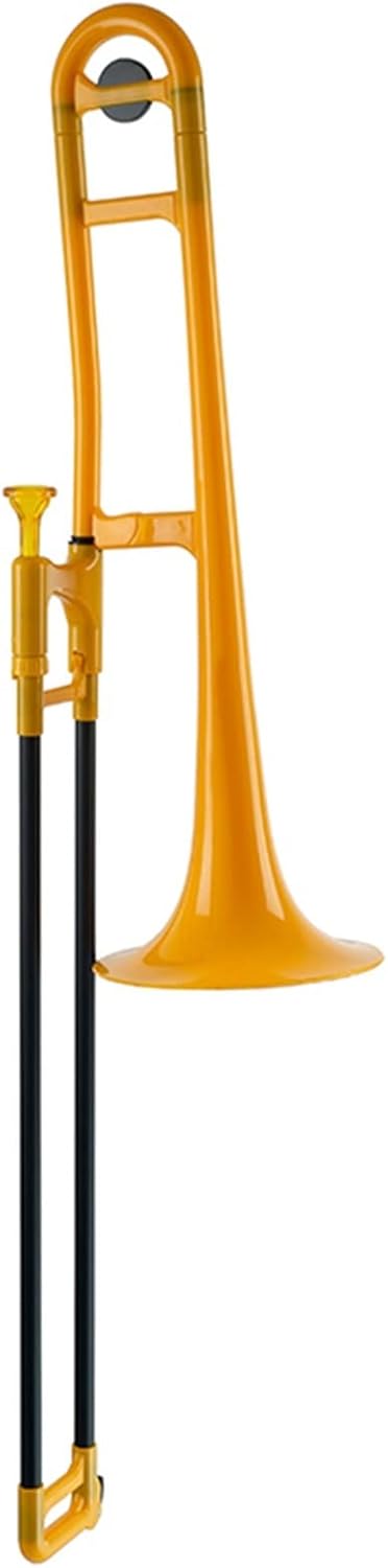 TSTS Plastic Trombone Brass Instrument in B Flat is Suitable for Beginners to Test and Perform Beginner Trombone (Color : Yellow)