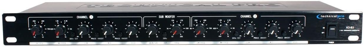 Technical Pro XO3 Professional 3 -Way Crossover with Sub Output New