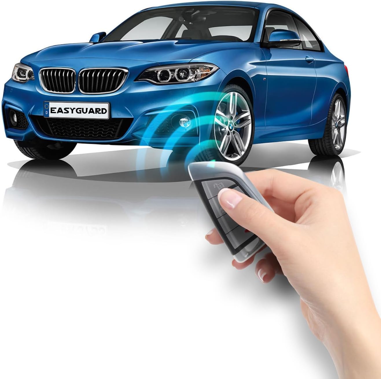 EASYGUARD ECS002PP-BM-BC2-1 Plug Play Factory Key Remote Starter fit for BMW F15 F16 F85 F86 X5 X5M X6 X6M I3 I01 I8 I12 I15 with Factory OEM Push Start Button 3X Lock to Start