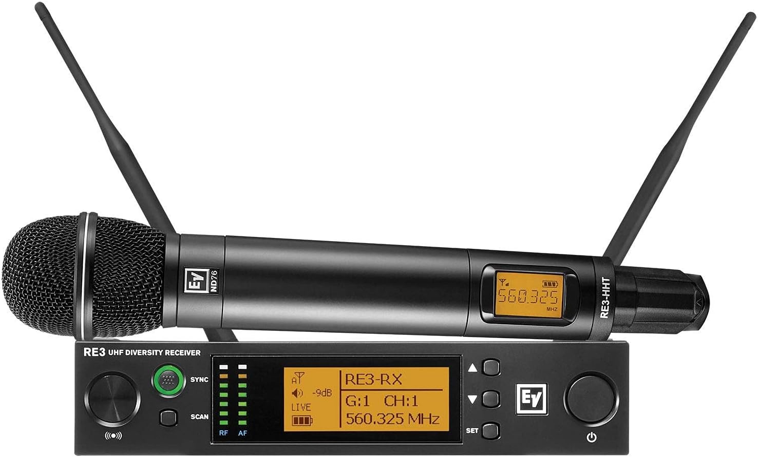 Electro-Voice RE3-ND76 Wireless Handheld Microphone System - 5L Band