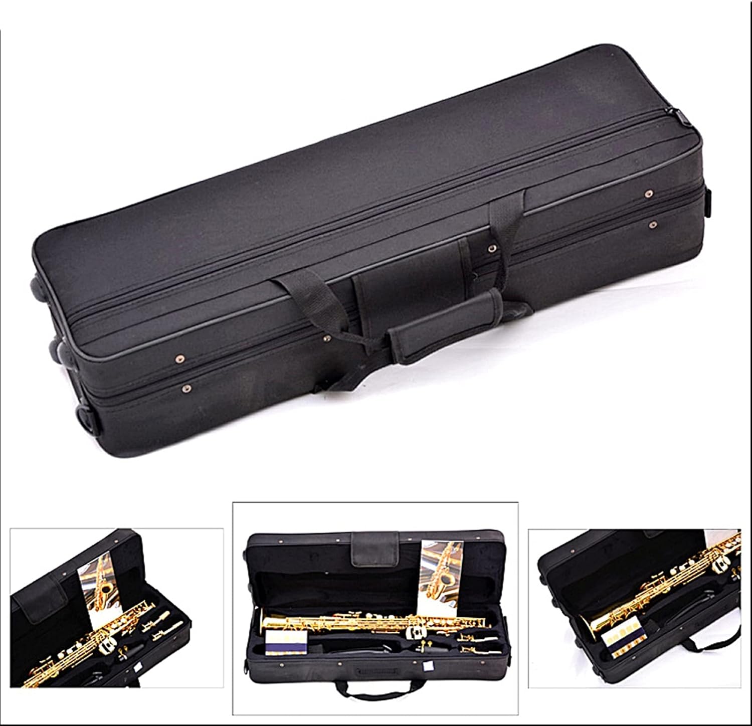 Saxophone Straight B-Flat Split Soprano Saxophone Key Type Woodwind Instrument