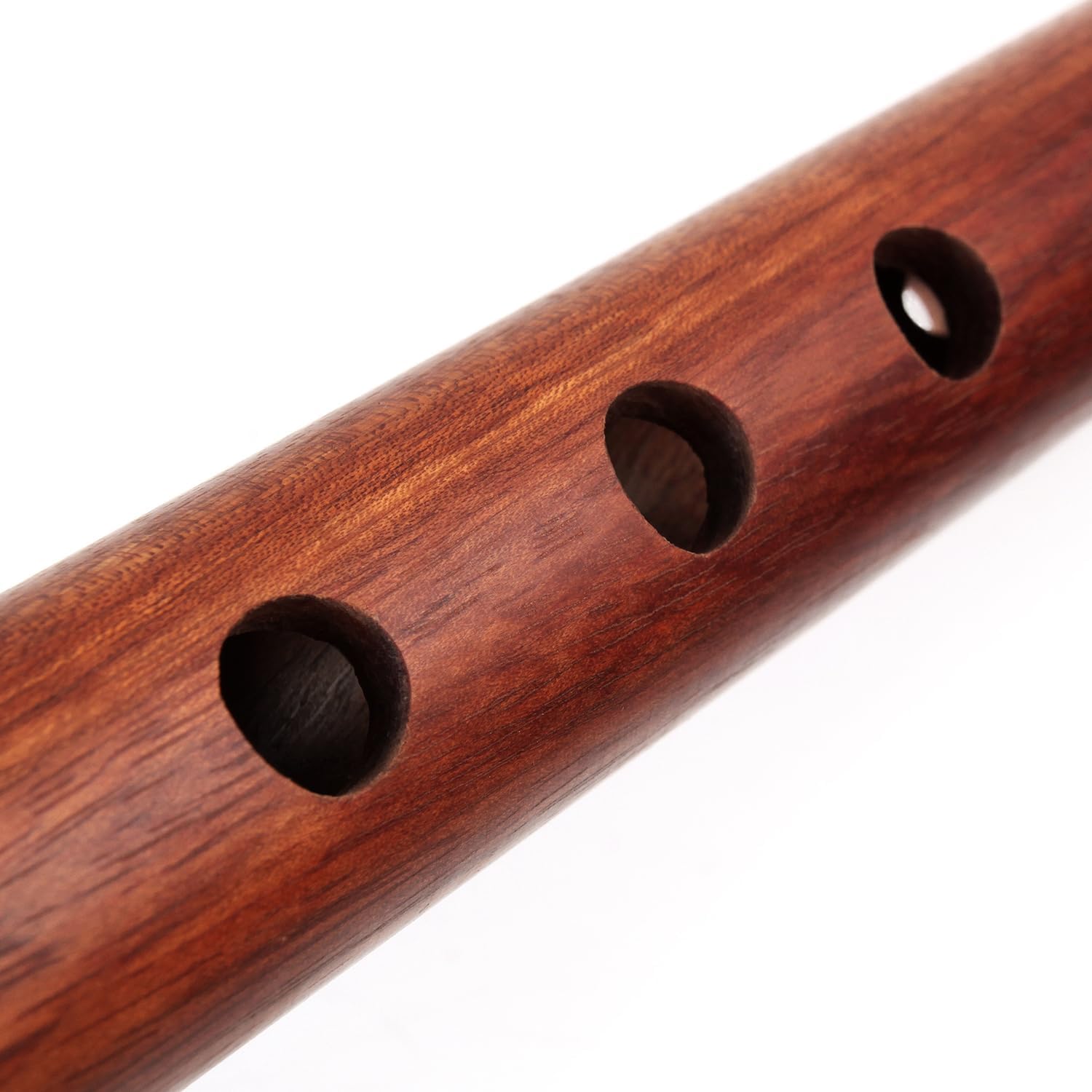 Handmade Natural Wood Quena Flute Wood Musical Instruments Wind Cultural 'Andean Tradition' (Red)