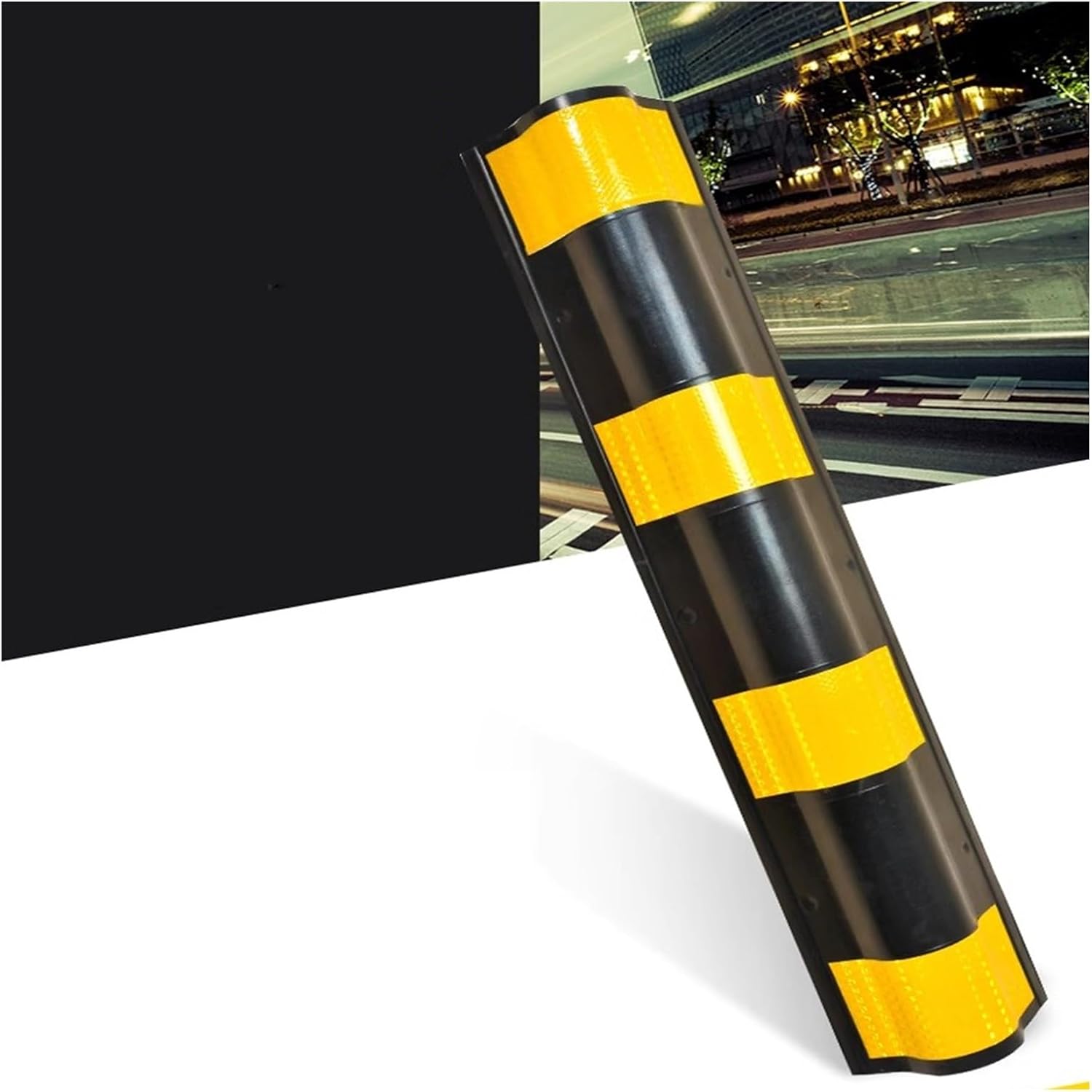 Wall Corner Guard Parking Garages, 1 Pack Car Parking Protector, Flexible PVC Rubber Wall Safety Strips, Anti-Scratch Warning Wall Column Reflective Stripes,47x3.93-0.39in-9pcs