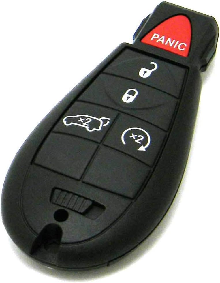 OEM Electronic 5-Button Keyless Enter-N-Go Smart Proximity Key Fob Remote Compatible with Dodge Jeep (FCC: IYZ-C01C, P/N: 05026538, 56046735)