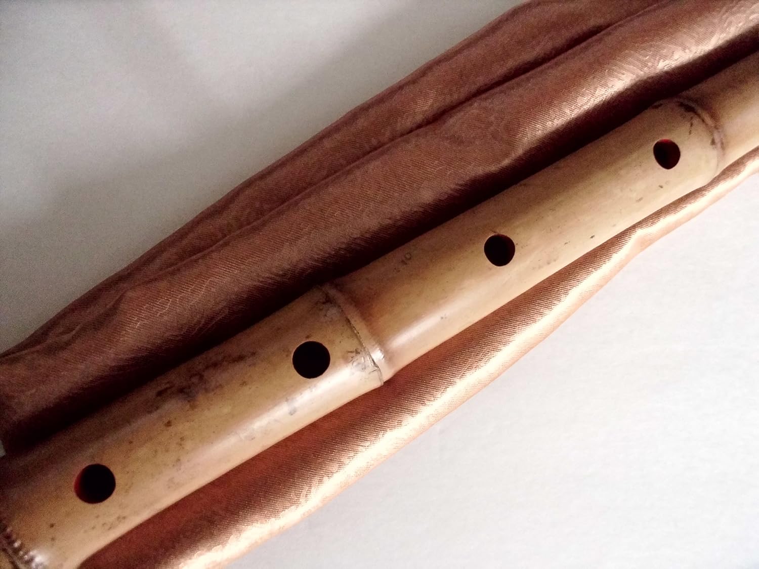 2.2 Pentatonic Shakuhachi with Root End 5 Holes Kinko Wudaguji inlet with buffalo horn flake- Traditional Zen Instrument