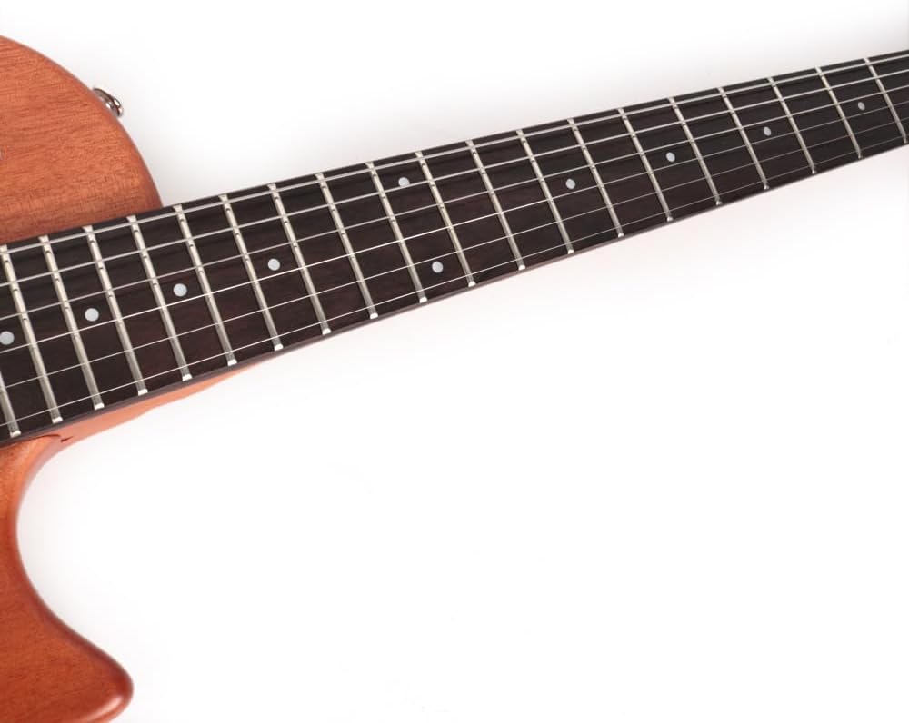 Fojill Hybrid Electric Acoustic Guitar Steel String Built In Effect Reverb Delay Pratice Portable Travel Silent Solid Mahogany Body Neck Rosewood Fretboard With Padded Gig Bag