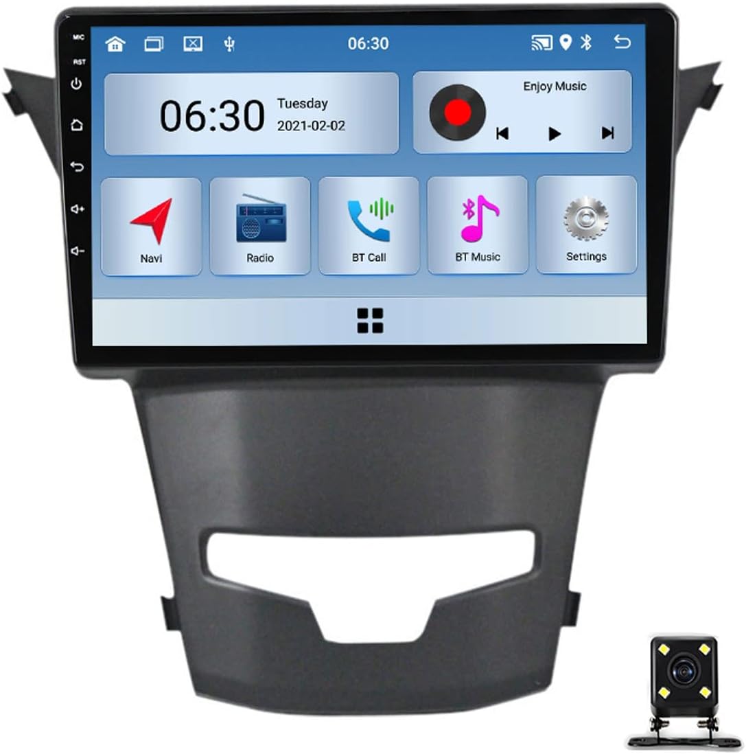 DEHIWI Car Stereo MP5 Multimedia Player for SsangYong Korando Actyon 2013~2017 Car Audio Receiver with Backup Camera FM Radio 9 Inch Touch Screen Stereo Support Bluetooth/Mirror Link/Carplay