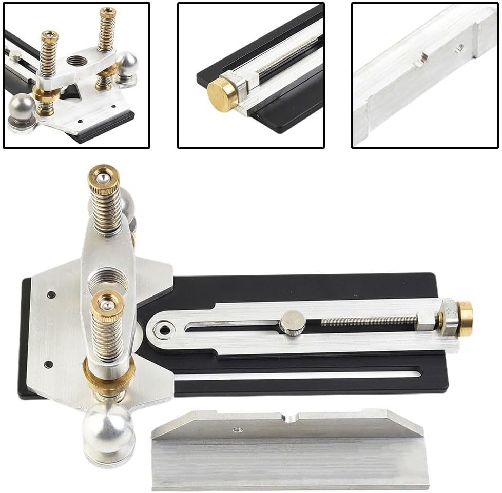 Rotary Tool Plunge Router Base With Router Edge Guide Soundhole And Rosette Routing Jig For Guitar Bass Fretted Instrument Work, DIY Milling Circular Hole Luthier Tool