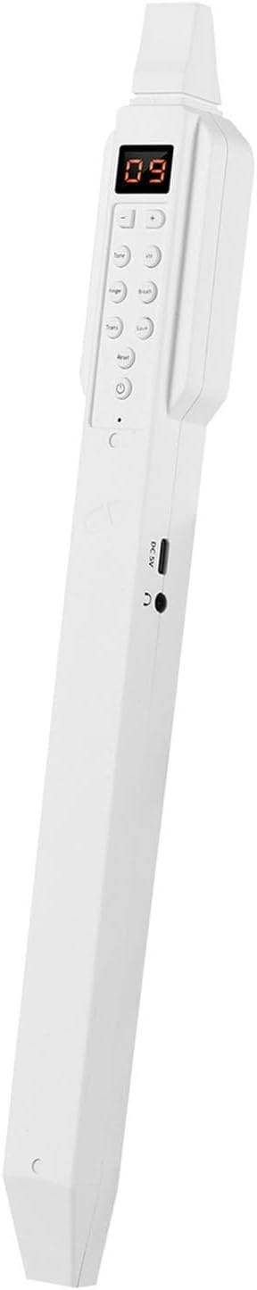 LiebeWH 10 BT Tones Mini Digital Electronic Wind Instrument with External Headphone Speaker APP Connection Portable for Home School Travel (White)