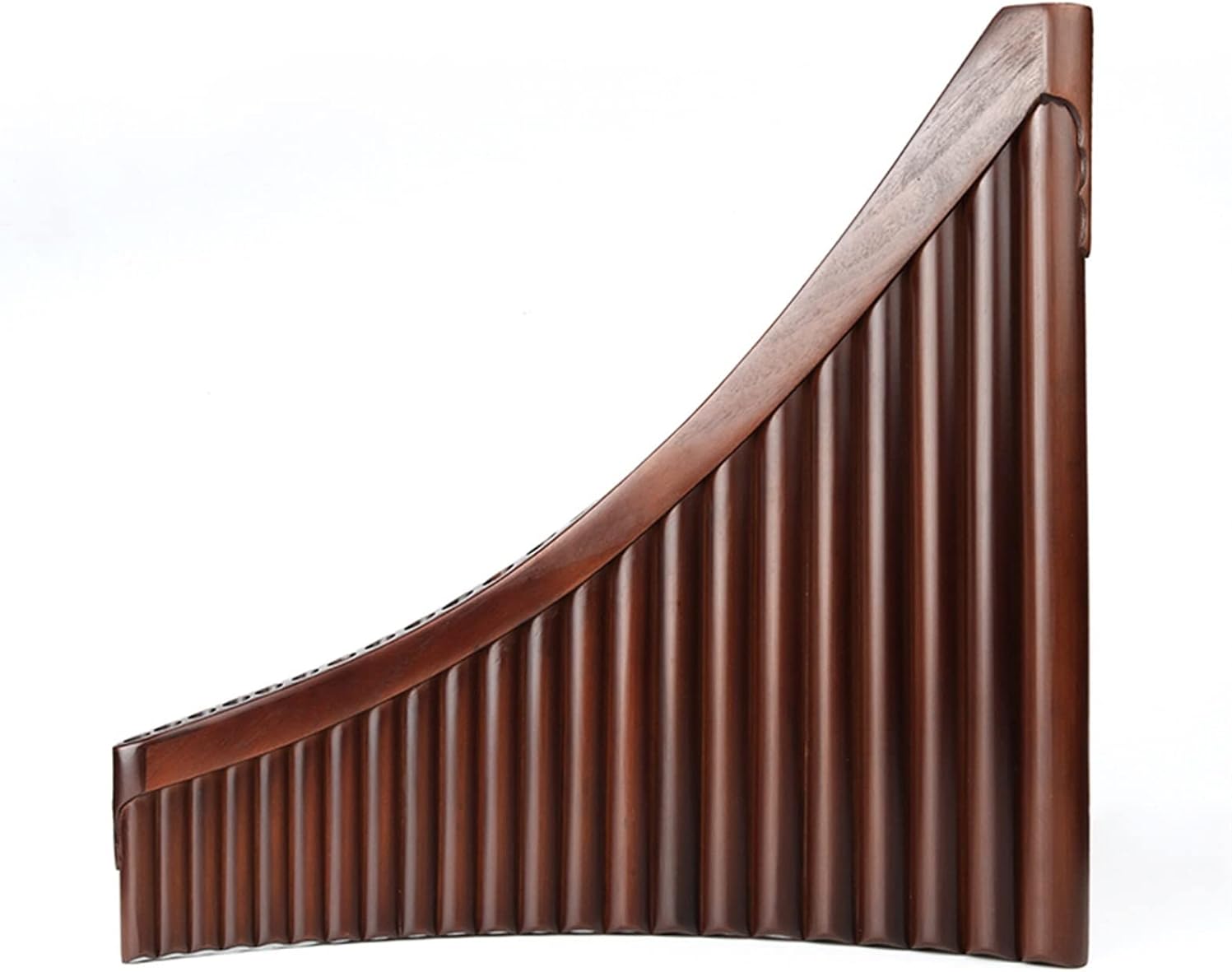 22 Pipes C Key Brown Pan Flute Woodwind Instrument Bamboo Handmade Pan Flute (Color : Left)