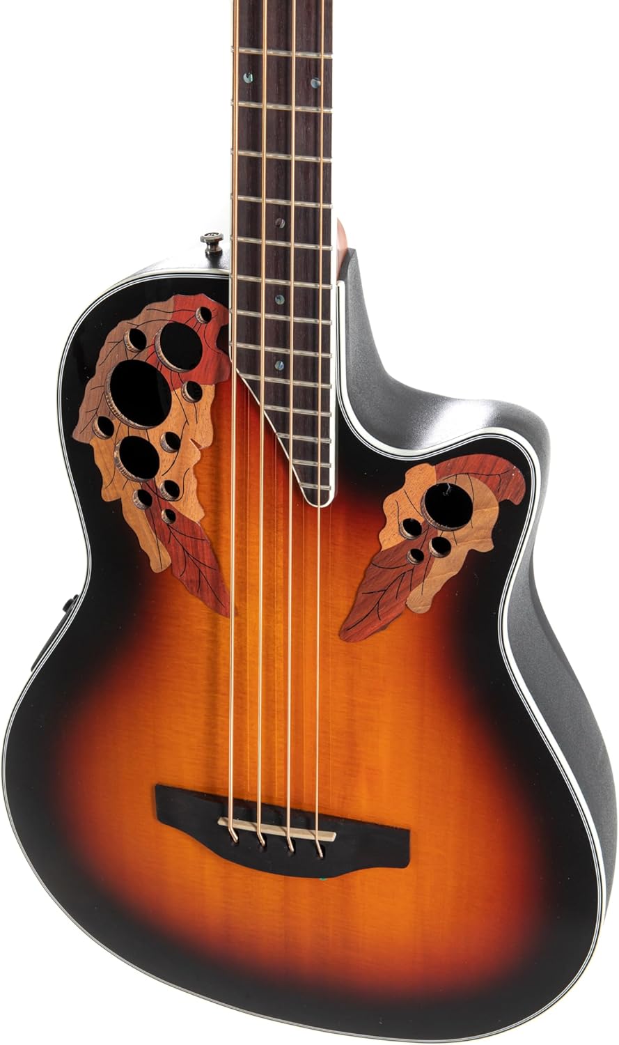 Ovation Celebrity Elite Plus CEB44-1N Mid-depth Acoustic-electric Bass Guitar - New England Burst