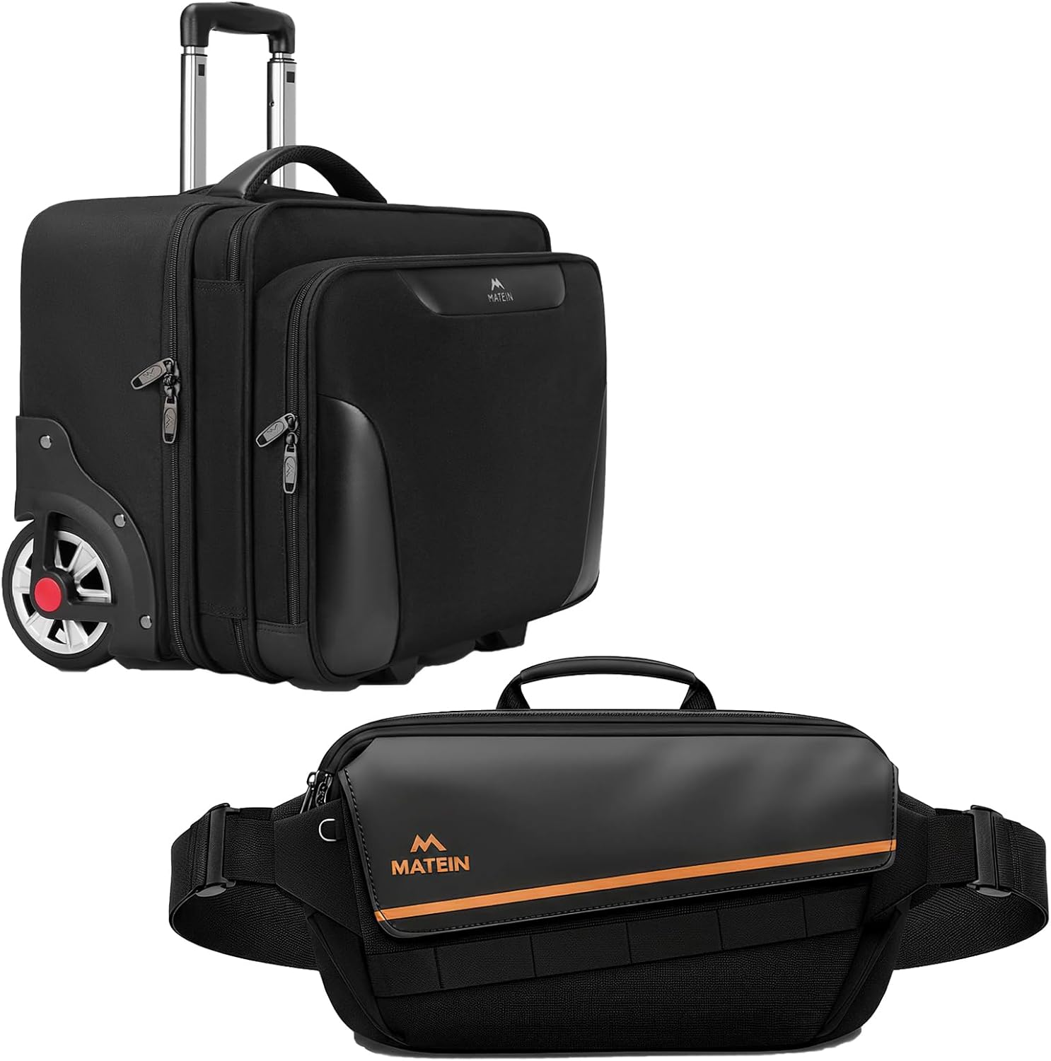 MATEIN EDC Crossbody Sling Bags for Men, Expandable Tech Crossbody Pouch Anti-Theft Chest Bag, Rolling Briefcase for Men