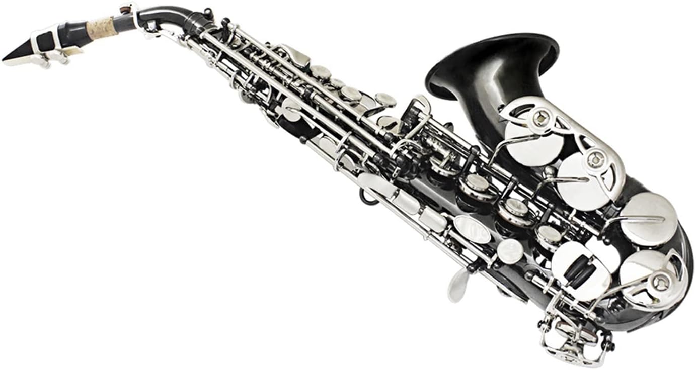 Saxophone B Flat Woodwind Instrument Black Nickel Curved Sax