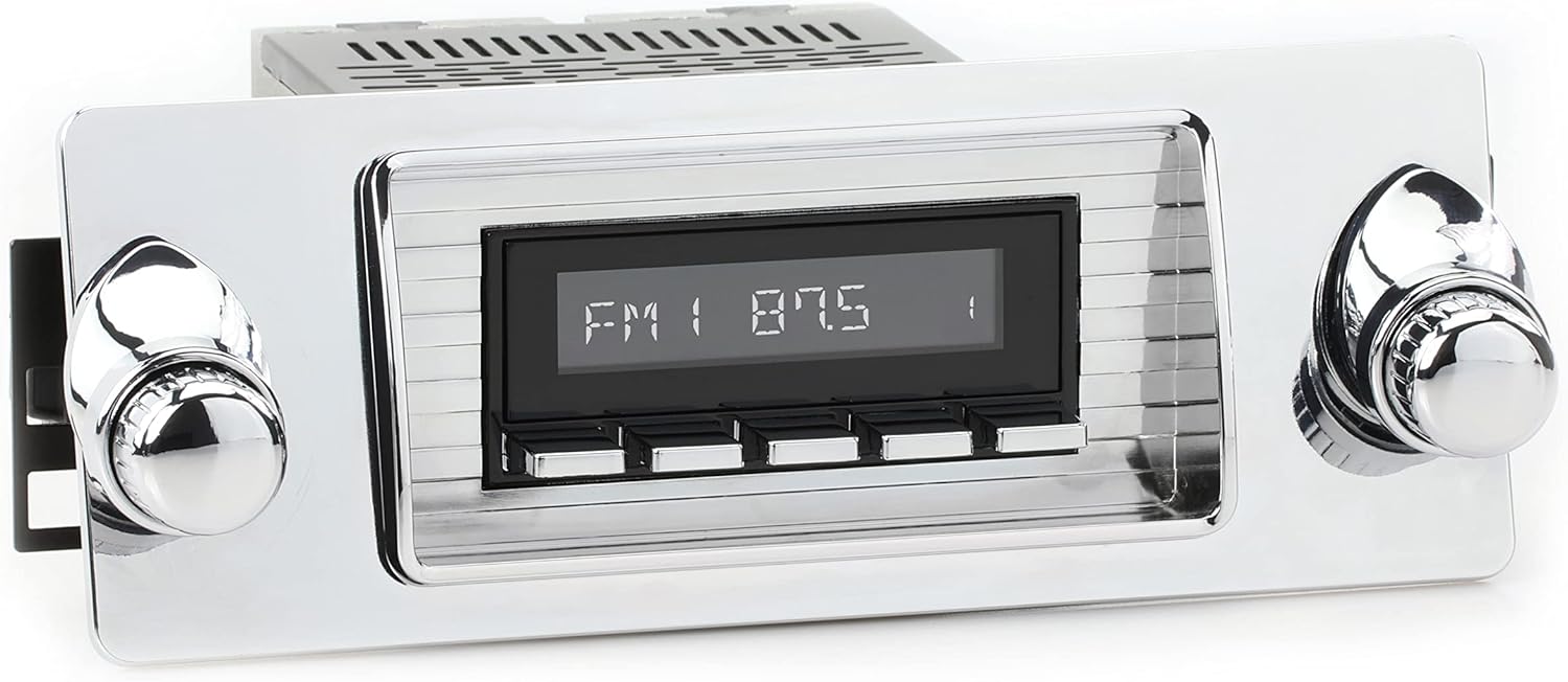 RetroRadio Compatible with 1947-53 Chevrolet Truck Features Include Bluetooth, AUX, AM/FM LABC-M1-101-253-06-76C