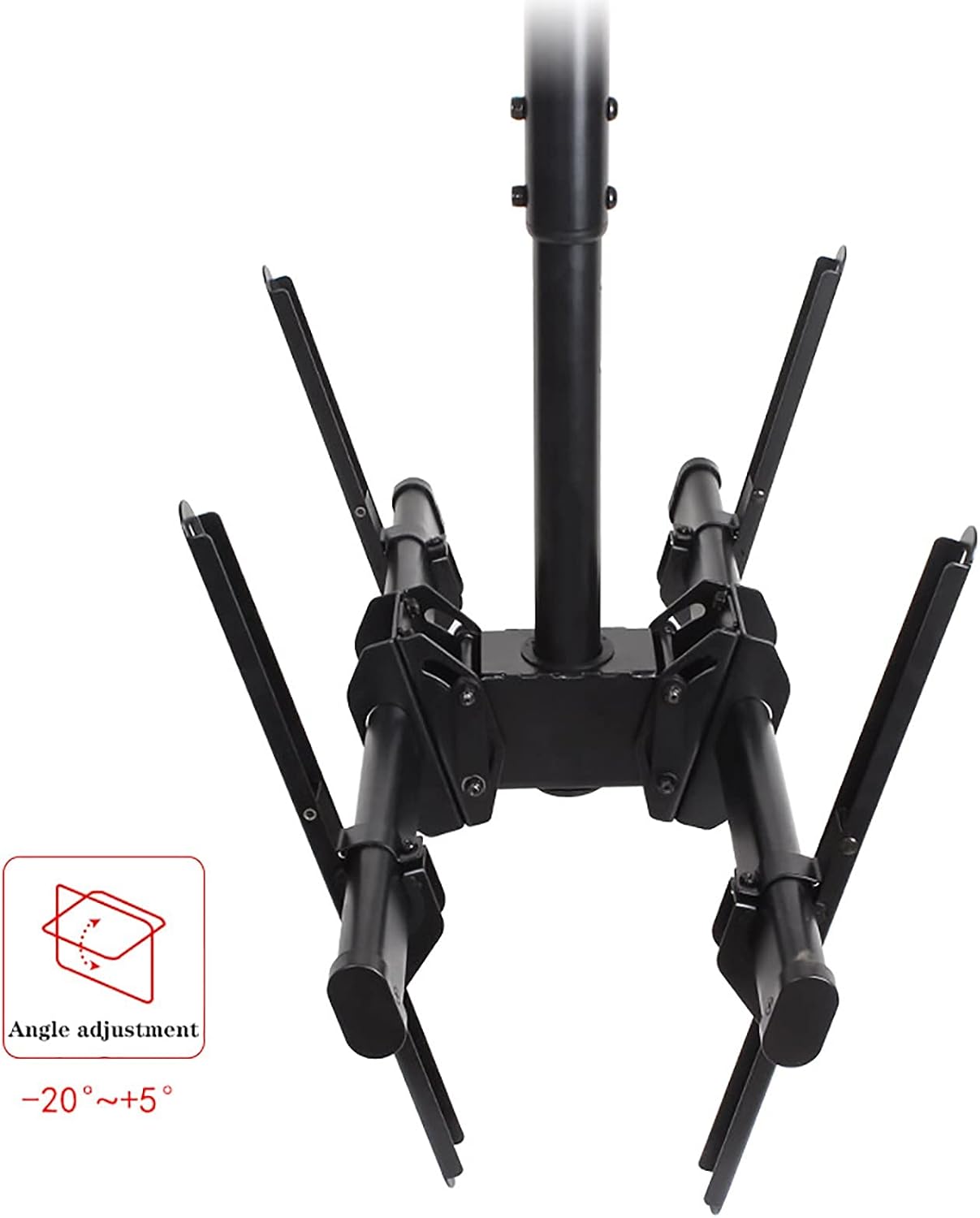 TV Stand,tv Wall Mount Dual Screen TV Ceiling Mount, Telescoping Adjustable Height Pole, for 32 to 70 Inch TV Swivel and Tilting Bracket