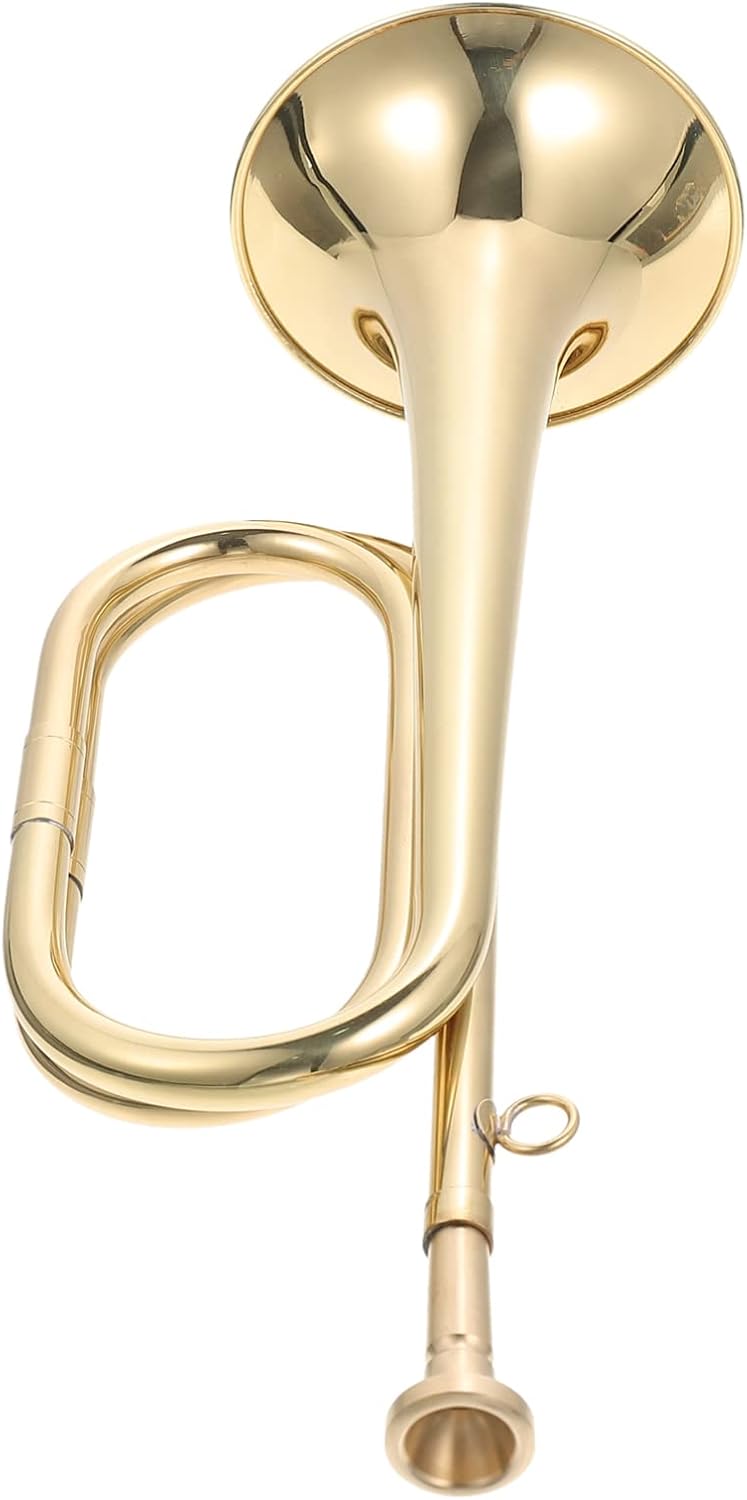Milisten 2pcs Trumpet Bugle for School Band Style Copper Bugle for Beginners Music Instrument for Ages