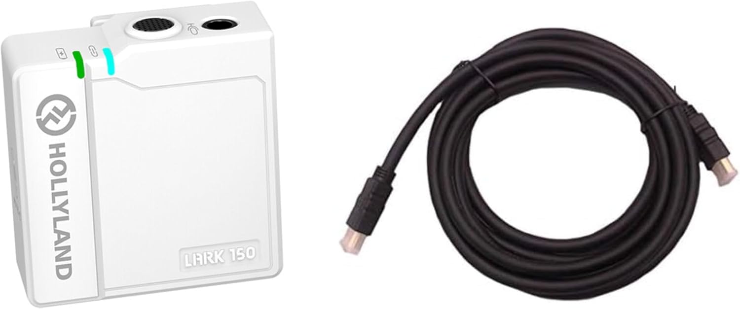 Hollyland HL-Lark 150 Solo-W with HS-101 24K Golded Plated HDMI Cable