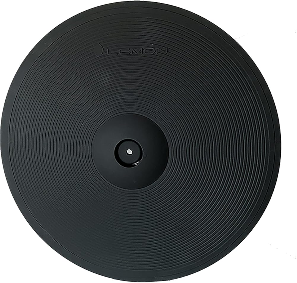 Lemon 20” Triple-Zone Electronic Crash/Ride Cymbal Pad with Choke – Extra-Large 3-Zone Ride with Bell for Electronic Drum Kits