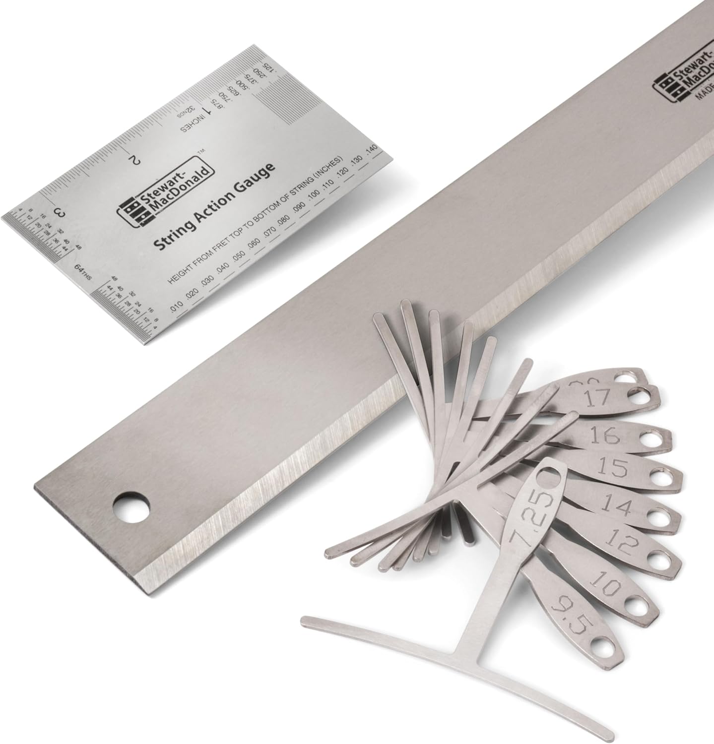 StewMac Basic Guitar Setup Kit - Inches | Includes String Action Gauge, 18